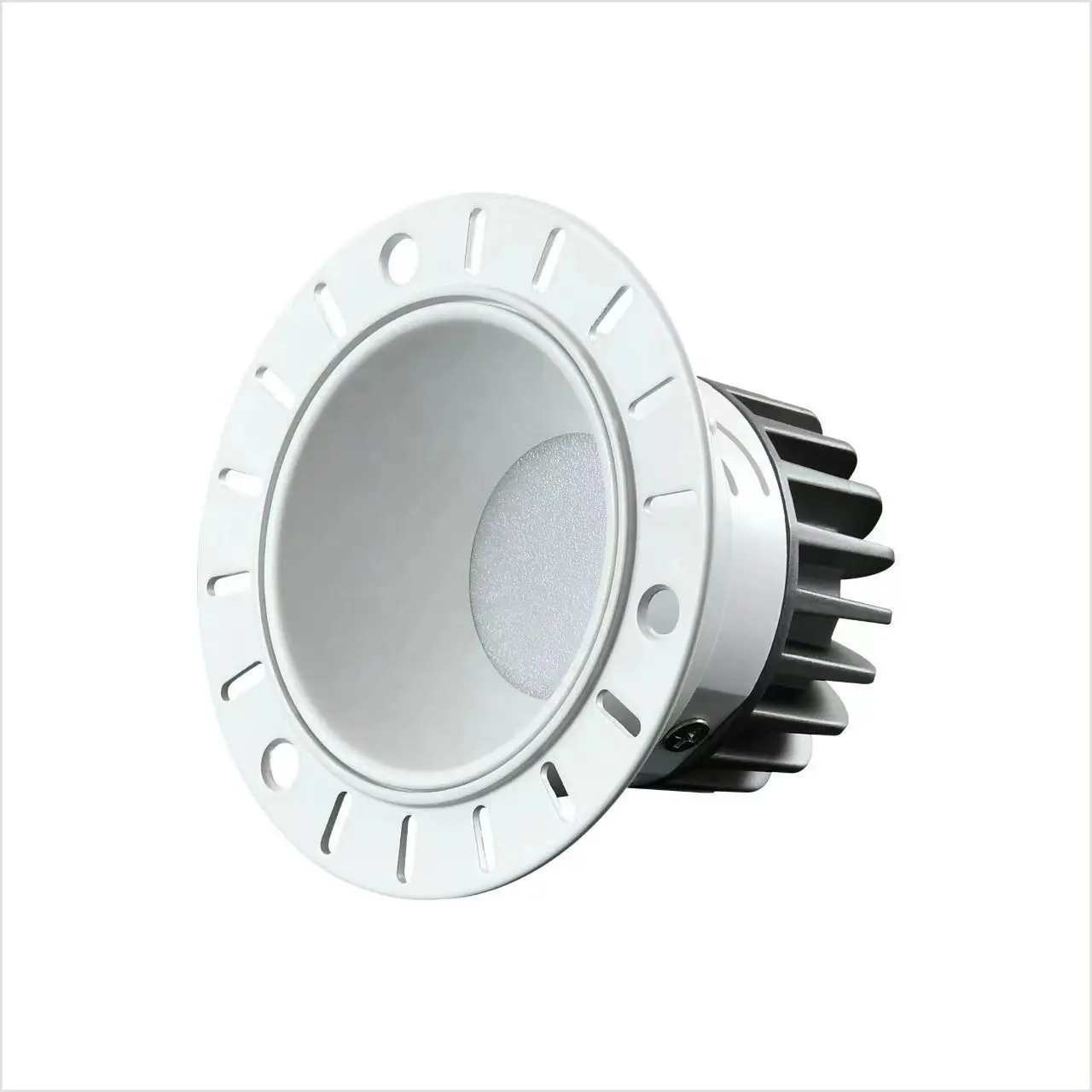 Lâmpada de teto 12W anti-reflexo COB embutida parte sem guarnição LED downlight para hotel