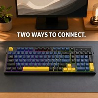Clavier sans fil 4 couleurs, touches à trois tons, éclairage multicolore, 2.4G, double mode pour jeux sur ordinateur de bureau, lot T12