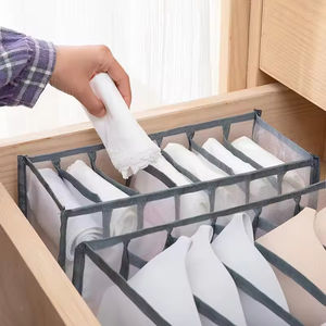 Boîte de rangement pliable en maille pour sous-vêtements, chaussettes et soutiens-gorge, type tiroir, pour organisation de placard domestique - Product Image 3