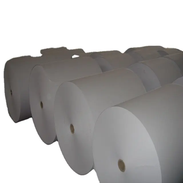 Papel de impresión offset Blanco 60gsm 70gsm 80gsm/rollo de papel offset sin madera