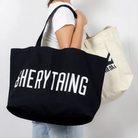 Sacs fourre-tout en toile 100 % coton recyclé 12 oz du fabricant, impression couleur personnalisée, logo noir et blanc, sacs en tissu lifestyle