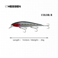 Leurre de pêche OEM 140mm 26g haut de gamme, type Minnow Wobbler Swim Baits Crank Lure pour la barre de mer avec système de poids innovant