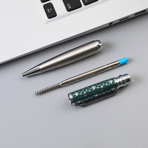 Stylo bille rotatif en métal imprimé avec logo personnalisé – Cadeau promotionnel pour entreprise, bureau, étudiant – Fournitures de papeterie publicitaire - Product Image 3