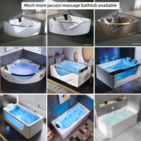 Baignoire Jacuzzi d'Angle Autoportante en Acrylique avec Jets d'Air et Massage Hydromassant – Offre Spéciale