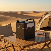 Station d'alimentation portable 1200W pour camping en désert, générateur solaire LiFePO4 1152Wh avec MPPT et lampe torche intégrée, idéal pour expéditions tout-terrain et safaris