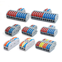 Connecteurs électriques universels compacts à enfoncer, séparateur rapide, connecteur de câble de câblage, bornier à sertir en cuivre, AWG28-12, alimentation