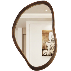 Personalizzare a parete Moderna Grande struttura <span class=keywords><strong>in</strong></span> legno irregolare specchio con vetro asimmetrico Art Design per la decorazione del <span class=keywords><strong>bagno</strong></span> di casa - Product Image 6