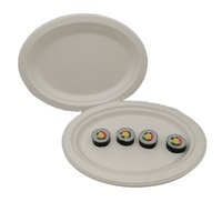 Assiette jetable compostable et biodégradable en bagasse de canne à sucre pour les dîners et les fêtes