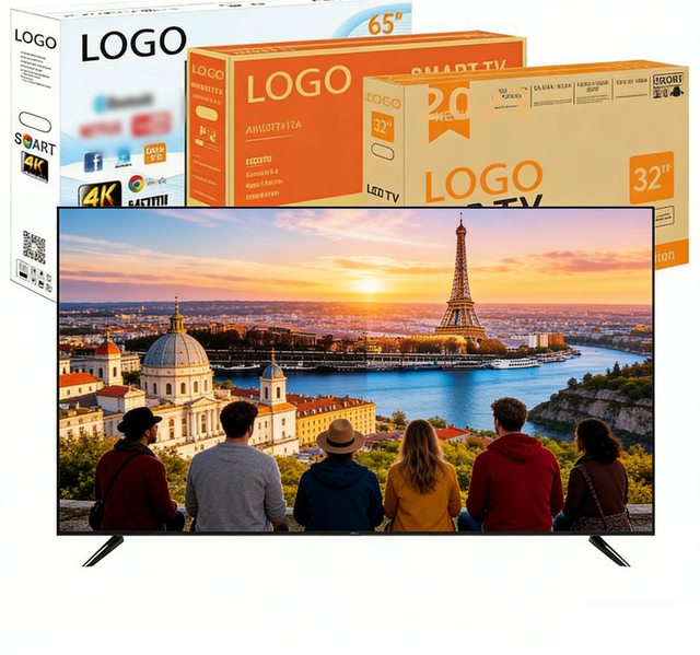 Factory Wholesale 43 Inch Accept Custom Full HD Flat Screen Lcd Display Television Android Smart TV with Wifi