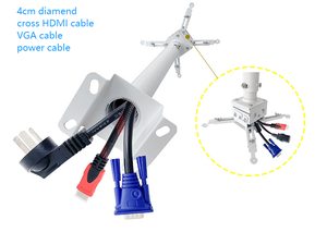 Máy Chiếu Màu Trắng Giá Treo Trần Phù Hợp Với Chiều Cao Trần Phẳng Hoặc Dốc Có Thể Điều Chỉnh Với Chiều Dài Có Thể Mở Rộng Cho Máy Chiếu <span class=keywords><strong>LCD</strong></span>/DLP - Product Image 4