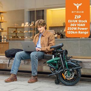 Engwe Zip EU/UK Dropshipping Mini Electric Commute Bicycle 7-Speed 25km/h 36V 10Ah Integrated Battery Folding Road City E-bike - Product Image 1
