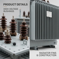 Transformateur électrique immergé dans l'huile, tension personnalisée 10 kV, 2500 kVA, certifié ISO CE