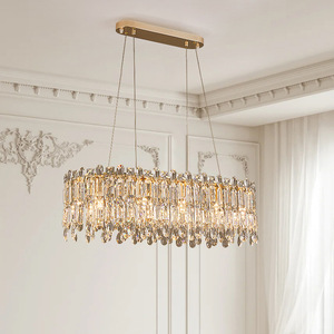 Luxury Modern Round Crystal Classic Wedding Villa <strong>Dining</strong> Led Chandelier <strong>Light</strong> for Livingroom Hotel Bedroom Pendant Lamp - Product Image 6