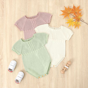 Mimixiong usine coton bébé vêtements d'été en gros neutre doux à manches courtes bébé vêtements tricotés fille et garçon ropa <span class=keywords><strong>bebe</strong></span> - Product Image 5