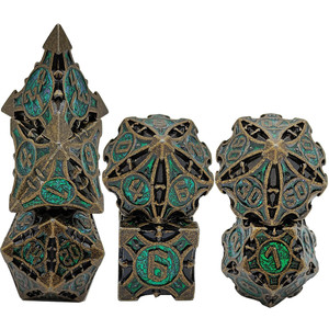 Dadi in Lega di Zinco COC Running Group D&D Dungeons and Dragons Set Multicolore Multisfaccettato D6 G <span class=keywords><strong>Sulu</strong></span> Gioco da Tavolo - Product Image 3