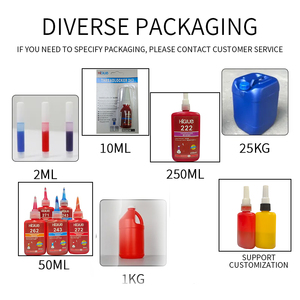 10ml 50ml 250ml Acryl kỵ khí dính ống chủ đề Sealant threadlocker 242 270 222 với Thấp Trung cao sức mạnh - Product Image 4