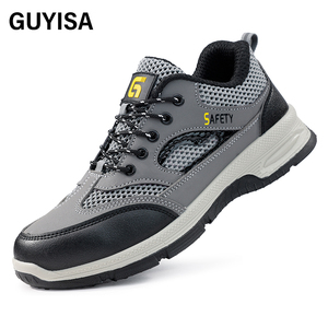 GUYISA Chaussures <span class=keywords><strong>de</strong></span> sécurité respirantes en été pour <span class=keywords><strong>randonnée</strong></span> Chaussures <span class=keywords><strong>de</strong></span> sécurité imperméables en microfibre pour hommes - Product Image 2