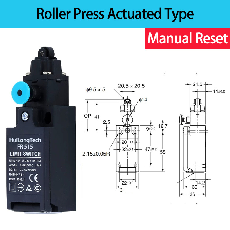 FR515 Type à actionnement par rouleau