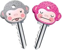 Housses de clés en silicone mignonnes en forme de singe, compatibles avec la plupart des clés standard, conçues pour une identification facile des clés de porte, capuchons de protection pour clés