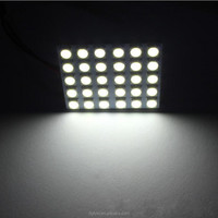 DC 12V lampe de toit automatique T10 + adaptateurs de feston 30SMD 5050 puce voiture panneau LED intérieur dôme lumière autres accessoires de lumière de voiture