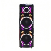 Speaker dengan dua mikrofon nirkabel, Speaker luar ruangan dengan Subwoofer/Tweeter, sistem Speaker PA portabel dengan kendali jarak jauh