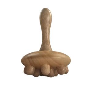 Хит продаж, 2025 Грибная чашка, контурный ролик для тела, лимфатическая дренажная терапия Gua Sha, деревянный триггерный массажер - Product Image 2