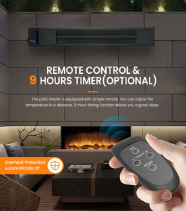 Ngoài trời 1500W 2400W 3200W Nhôm Nhà ở hồng ngoại xa sưởi ấm Điện trần hoặc treo tường <span class=keywords><strong>Patio</strong></span> nóng - Product Image 4