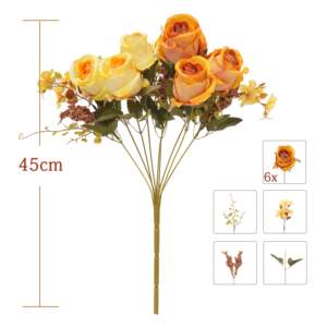 Искусственный цветок, двухцветная Роза, украшение для дома, Свадебная вечеринка, искусственный букет цветов, подарок на день Святого Валентина - Product Image 3