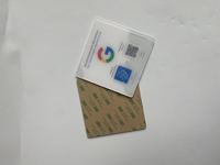 Autocollants en acrylique personnalisés de 12x12 cm, épaisseur 3 mm, avec code QR de paiement NFC pour hôtel, médias sociaux, imperméables, puces N213/N215/N216