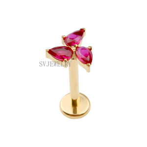 2024 diseño más popular <span class=keywords><strong>precio</strong></span> <span class=keywords><strong>de</strong></span> fábrica F136 <span class=keywords><strong>titanio</strong></span> internallty roscado labret <span class=keywords><strong>piercing</strong></span> joyería - Product Image 3