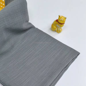 100% Rayonne Tissu Noir Crêpe Motif Slub Foulard 80GSM 160CM Largeur Tissé Technique 100% Rayonne Matériel - Product Image 5