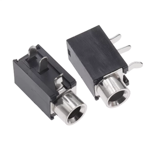 Soket Headphone PJ316 3.5MM Soket Audio PJ-316 Lubang Optik Logam Kepala 3-pin Penyambung Lurus Pin 3P - Product Image 2