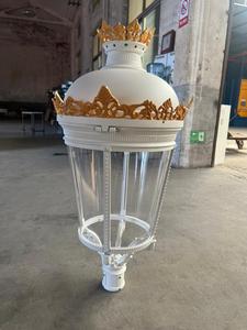 Farola Clásica de Jardín Estilo Europeo, 30W-100W, Certificación CE ROHS, Lámpara de Poste <span class=keywords><strong>Vintage</strong></span>, 5 Años de Garantía, Blanca - Product Image 3