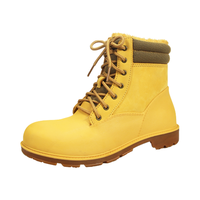 Bottes de sécurité en cuir véritable imperméables pour la mode, avec embout en acier, à lacets, semelle extérieure en caoutchouc et doublure en maille