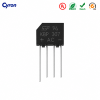 Diode redresseuse en pont monophasé 3A 1000V KBP307 pour alimentation électrique, neuve