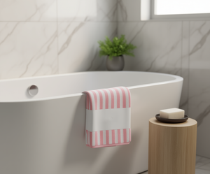 Cotton Striped Bath <b>Towel</b> Rectangle Fluffy Woven Home Use Adult Size - Product Image 2