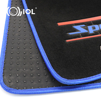 Tapis de voiture universel sport tendance, imperméable et anti-poussière en PVC bleu de 10 mm d'épaisseur, 4 pièces, nouvelle conception IOL 2025, excellente qualité, 500g
