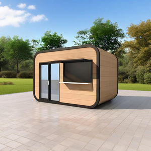 Maison préfabriquée modulaire mobile de luxe en acier KT, capsule spatiale moderne, avec roues, pour usage commercial et de bureau - Product Image 1