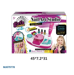 Jeu de simulation de mode robe <span class=keywords><strong>jouet</strong></span> électrique sèche-<span class=keywords><strong>cheveux</strong></span> avec ensemble de stylos à ongles - Product Image 5