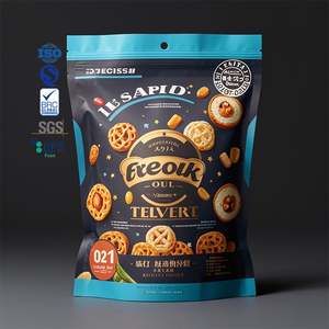 Bolsa con cremallera personalizada, papel de aluminio resellable a prueba de humedad, aperitivos para embalaje de comida de mascotas, galletas, Sushi, goma de mascar, bolsa de pie - Product Image 3