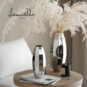 16-न्यूनतम सिलेंडर स्टेनलेस स्टील पॉट के साथ कार्यालय डेस्क घर सजावट के लिए छोटे आधुनिक धातु के vase - Product Image 3