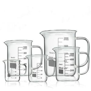 4 लैब 50ml-2L थोक बीकर के साथ हैंडल के साथ उच्च बोरॉन सिलिकॉन बीकर - Product Image 2