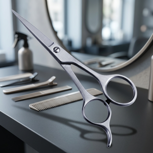 ASAP 4Cr13 Stainless Steel Long Handle Barber <b>Scissors</b> Set Sharp Blade Haircutting Thinning Shears Hollow Base <b>Scissors</b> - Product Image 3