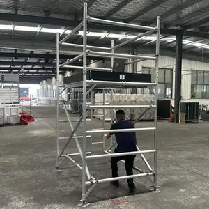 Werkplatform Wiel Steigers Set Mobiele Aluminium Snel Podium Steigers Te Koop Aluminium Steiger Toren Met Platform
