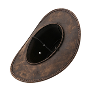 Sombrero Vaquero Occidental con Banda de Cuero Trenzado, Logotipo Bordado Personalizado, Protección UV para Exteriores, Venta al Por Mayor