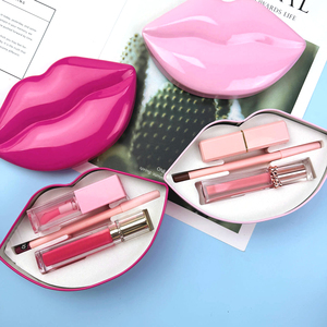 Set Rossetto Liquido e Matita Labbra All'ingrosso dalla Fabbrica, Cosmetico 3 <span class=keywords><strong>in</strong></span> 1 per la Cura delle Labbra, Confezione a Forma di Bocca, Rosa, Private Label - Product Image 4