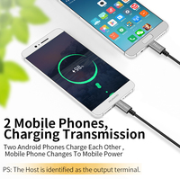 Kabel OTG Micro USB Coiled CableCreation dengan Pelindung Kepang, Lapisan Emas, Panjang 0.56ft - 4ft, Casing Aluminium Alloy, Pengisian Daya 2A untuk Ponsel