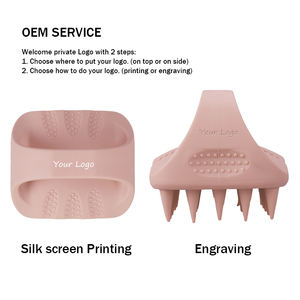 Cepillo rosa de silicona suave mejorado para el cabello mojado, masajeador de cuero cabelludo con champú, cepillo, peine depurador para el crecimiento del cabello - Product Image 6