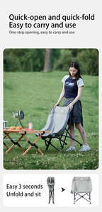 Silla de Playa Plegable de Aluminio Ultraligera, Diseño Nuevo, para Exteriores, Relajación, Picnic - Product Image 6