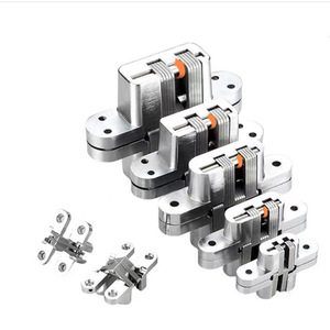 Bisagra para Muebles de Acero Inoxidable de 2 mm, Bisagra Oculta Empotrada en Forma de Cruz para Puertas de Gabinetes - Product Image 4
